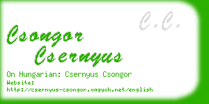 csongor csernyus business card